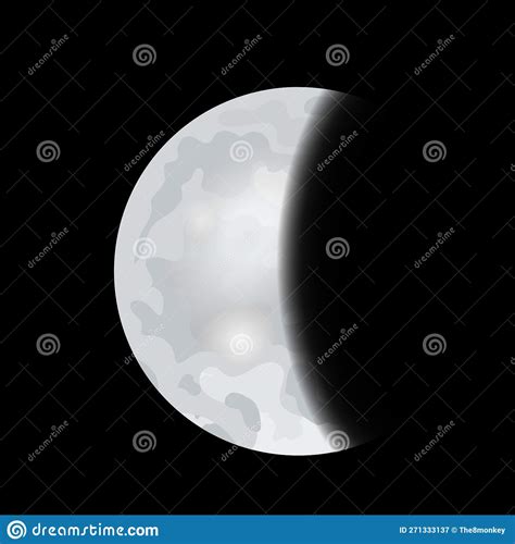 Lunar Phase Icon Lunar Eclipse Cycle Stage Moon On Black Background