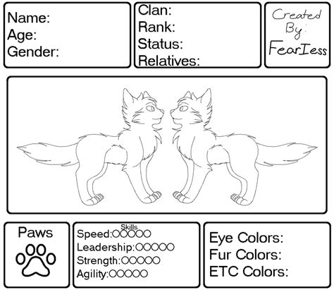 Warrior Cat Reference Sheet Base By Scribbledtale On Deviantart