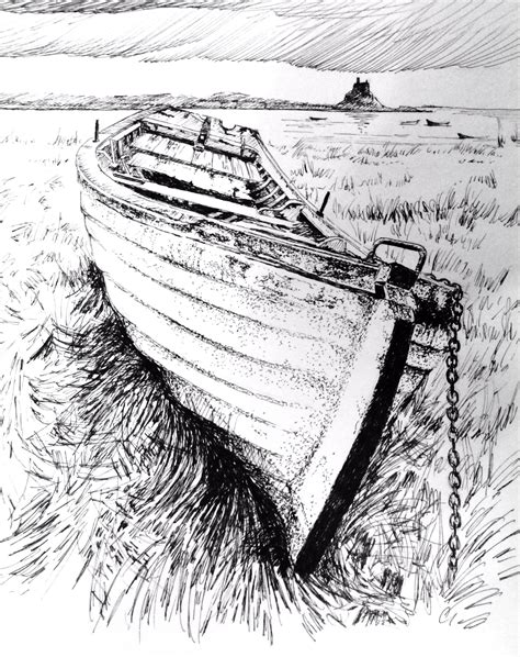 Boats And Harbours 2 Pen And Ink Glyn Overton Ink Pen Art Pen Art