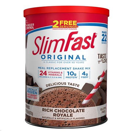 Slimfast Original Meal Replacement Shake Mix Rich Chocolate Royale 20