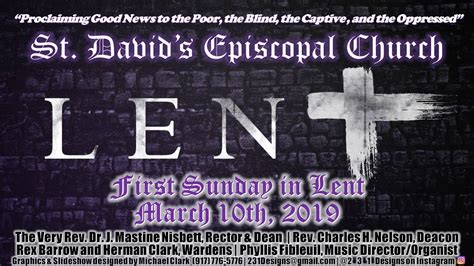 Saint Davids Episcopal Church March 10 2019 Youtube