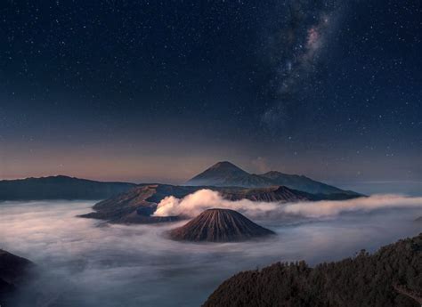 Pemandangan Alam Malam Hari Gunung Bromo Fotogambar™