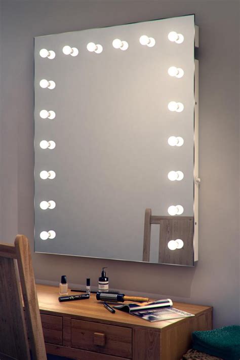 It is usually seen on fashion television shows where a makeup artist works with models in front of mirrors surrounded by light bulbs. DIY Vanity Mirror With Lights for Bathroom and Makeup Station