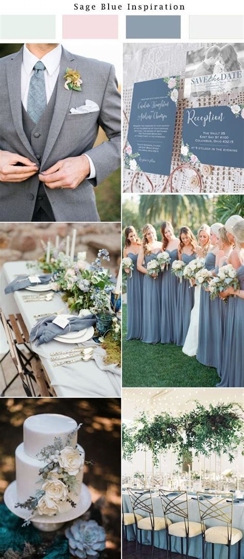 Wedding Color Palette 2018 Dusty Blue Sage And Grey On The