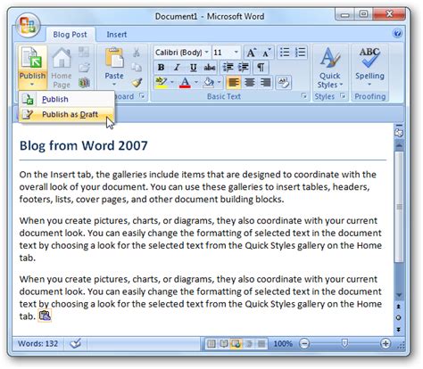 How To Create And Publish Blog Posts In Word 2010 And 2007