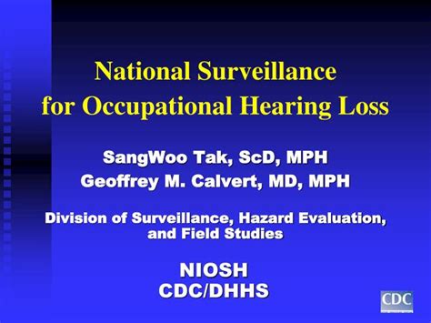 Ppt National Surveillance For Occupational Hearing Loss Powerpoint