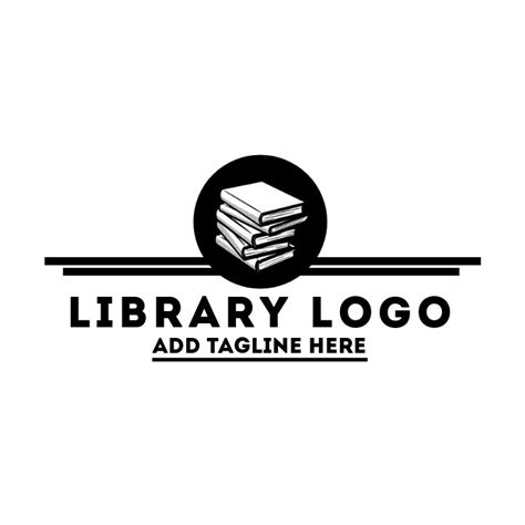 Black And White Library Logo Template Postermywall