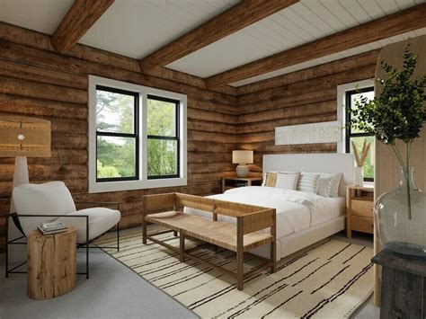 Before After Log Cabin Modern Interior Refresh Decorilla
