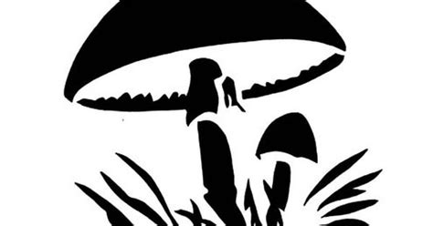 Mushroom Pumpkin Stencil