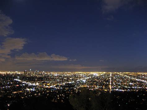 Los Angeles At Night Los Angeles Skyline At Night
