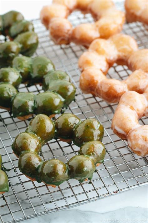 These baked strawberry and matcha white chocolate glazed mochi donuts are chewy, sweet and so good! Pon de Ring Donut | Recipe | Recipes, Donut recipes, Mochi ...