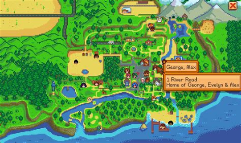 Stardew Valley Map Labeled