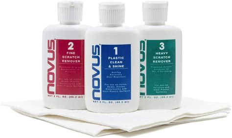 Novus Plastic Polish Kit 1and2 X 5920 Ml 2 Once 4 Wipes