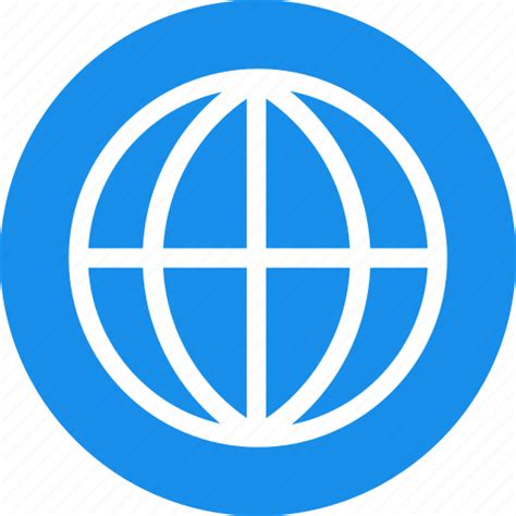 Blue Global Globe International Language Icon