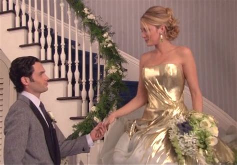 Serena Van Der Woodsen S Gold Wedding Dress In The Final Episode Of