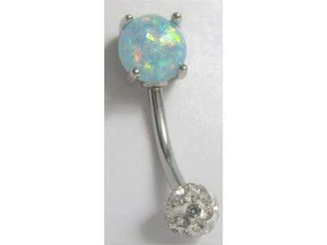 Body Jewelry Surgical Steel Tulip Flower Crystal Ball Vch Clitoral Clit