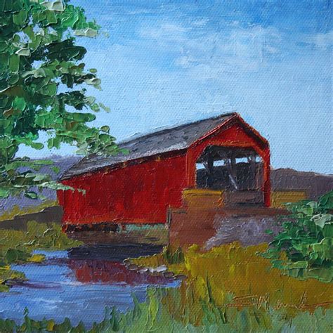 Covered Bridge Painting At Explore Collection Of