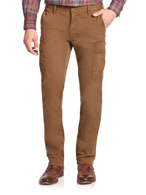 Polo Ralph Lauren Slim Fit Stretch Cargo Pants In Brown For Men Lyst