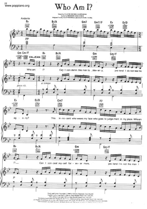 Les Miserables Who Am I Sheet Music Pdf Free Score Download