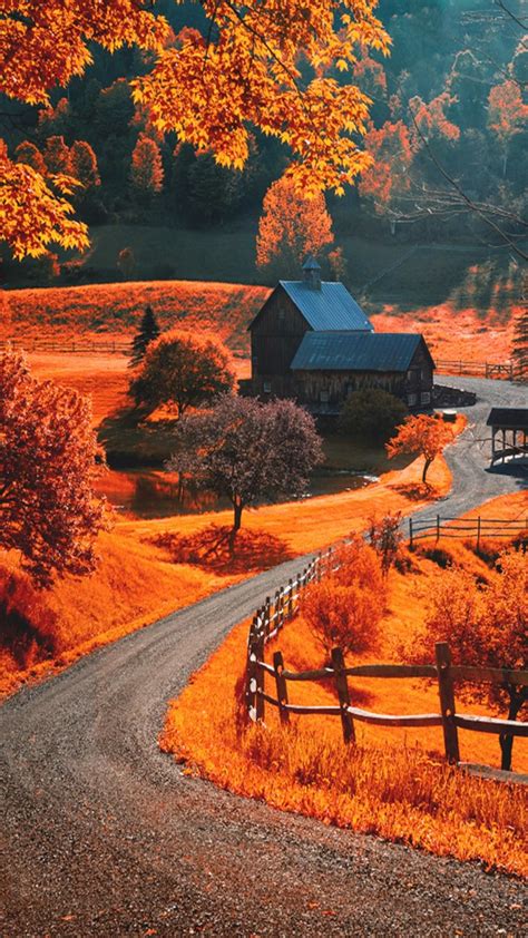 Country Town In Autumn Wallpapers Wallpaper Cave