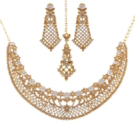 Artificial American Diamond Necklace Set Sewad 1415544
