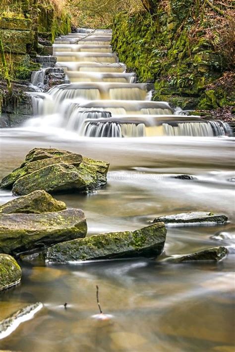 The Weir On The River Yarrow In Yarrow Valley Country Park Lancashire