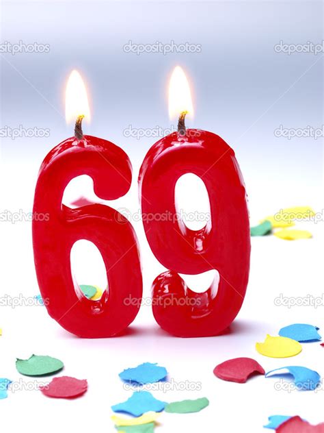 Birthday Candles Showing Nr 69 — Stock Photo © Efesama 13627666