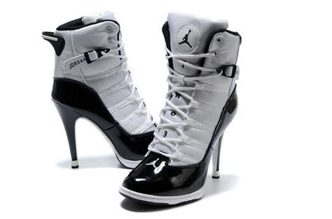Hvit Svart Dame Air Jordan 6 Ring High Heels Boots 12796 Boots Nike