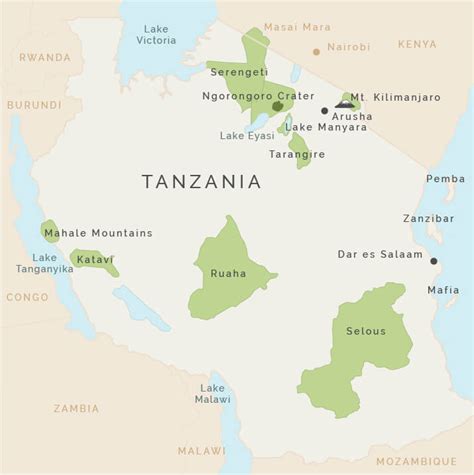 Detailed Clear Large Road Map Of Tanzania Ezilon Maps