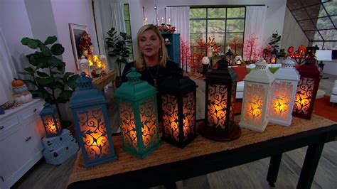 20 Metal Indooroutdoor Flickering Flame Lantern By Valerie On Qvc