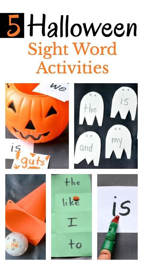 5 Easy To Prep Halloween Sight Word Activities Halloween Activities
