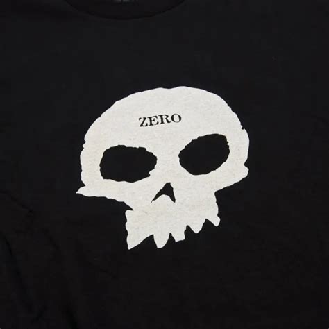 Zero Single Skull Black White T Shirt