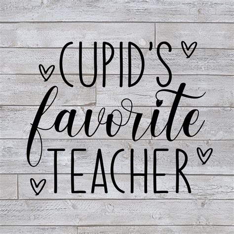 Cupid's Favorite Teacher SVG Valentines Day Svg - Etsy | Teacher