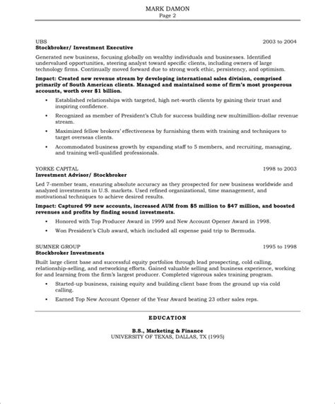 Sample Resume For Sales Position - Resume Template Database