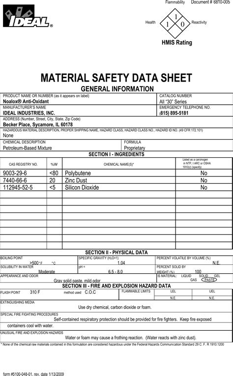 Material Safety Data Sheet 1000388055 Msds