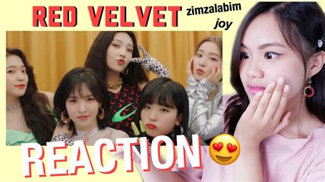 red velvet 레드벨벳 짐살라빔 zimzalabim mv reaction 😍😱 youtube