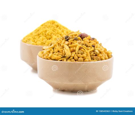 Indian Salty Snack Crunchy Mix Namkeen In Bowl Stock Image Image Of