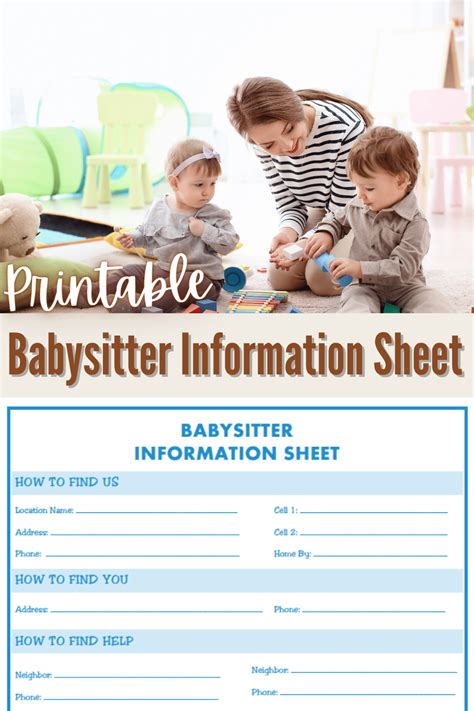 Babysitter Information Sheet Free Printable Wondermom Wannabe