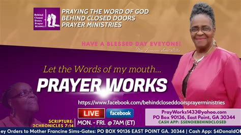 Praying The Word Of God Behind Closed Doors Tba With Bishop Donald Oliver By Praying The