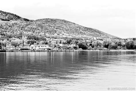 Framed Photo Print Of Lake George Adirondack Mountains Black And White