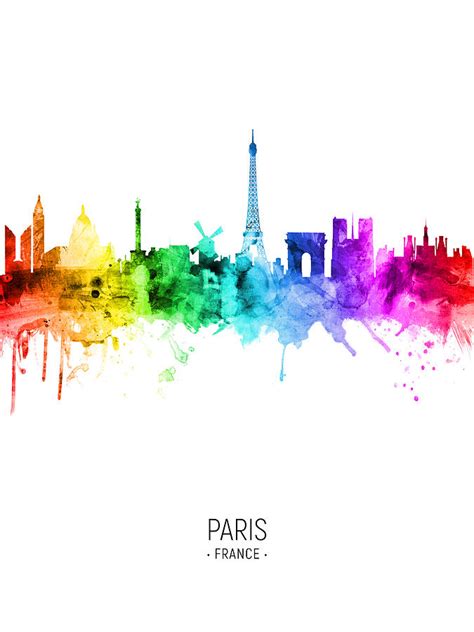 Paris France Skyline 64 Digital Art By Michael Tompsett