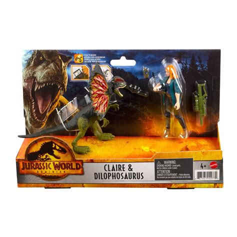 Jurassic World Camp Cretaceous Claire And Dilophosaurus Action Figure Set