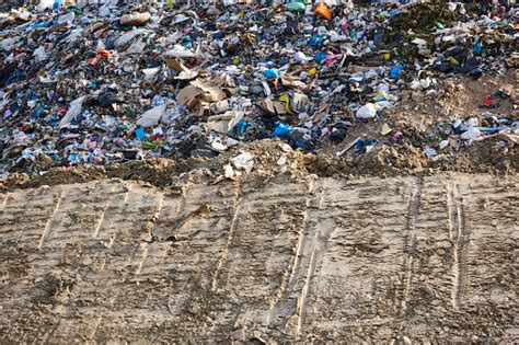 Mülldeponie Unter Freiem Himmel Verschmutzung Durch Plastikmüll