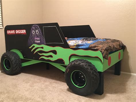 You could found another kids truck bed better design ideas. Grave Digger Monster Truck Bed | Monster truck room, Monster truck bed, Monster truck bedroom