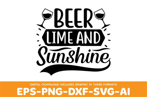 Beer Lime And Sunshine Graphic By Shopdrop Creative Fabrica