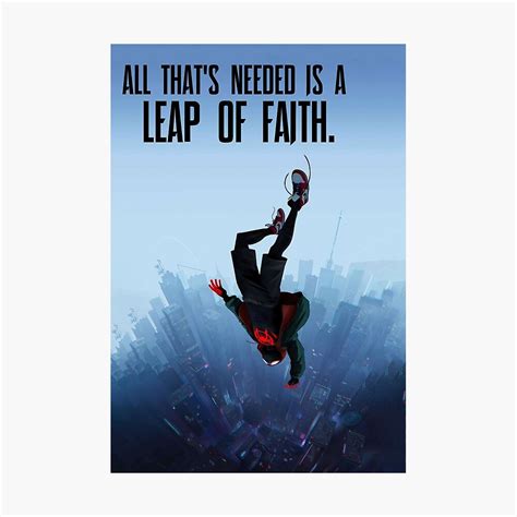 Leap Of Faith Quotes Spiderman Temple Packer