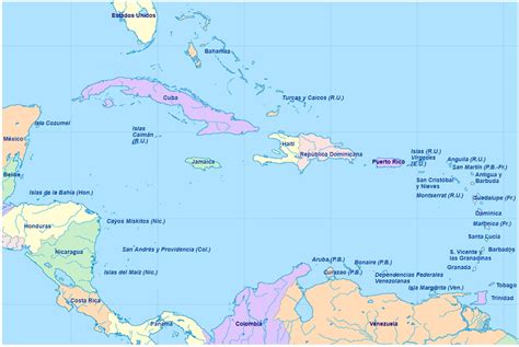 Islas En El Caribe Mapa World Map Images And Photos Finder
