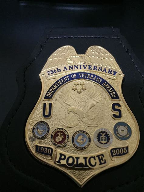 Us Department Of Veteran Affairs Police 75th Anniversary Badge Set