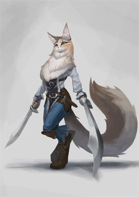 Pin By Catherine Vaughan On Monster Races Cat Character Fantasy
