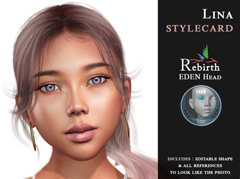 Second Life Marketplace Lina Shape Style Card Rebirth Eden Head